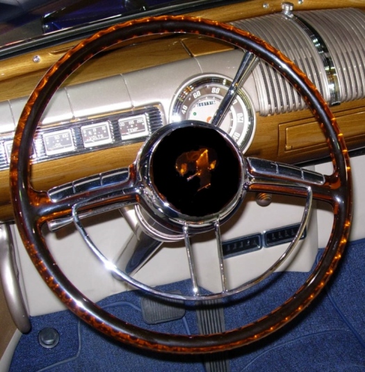Packard 1948 GM Column 16 inch OD Custom Ford Emblem Transparent Copper